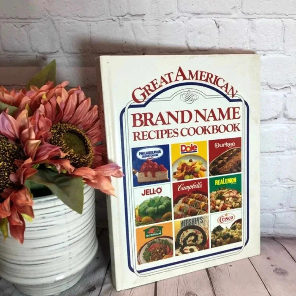 Vintage 1989 GREAT AMERICAN BRAND NAMES RECIPES cookbook cottagecore homestead